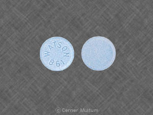 WATSON 861 Pill Blue Round 10mm - Pill Identifier